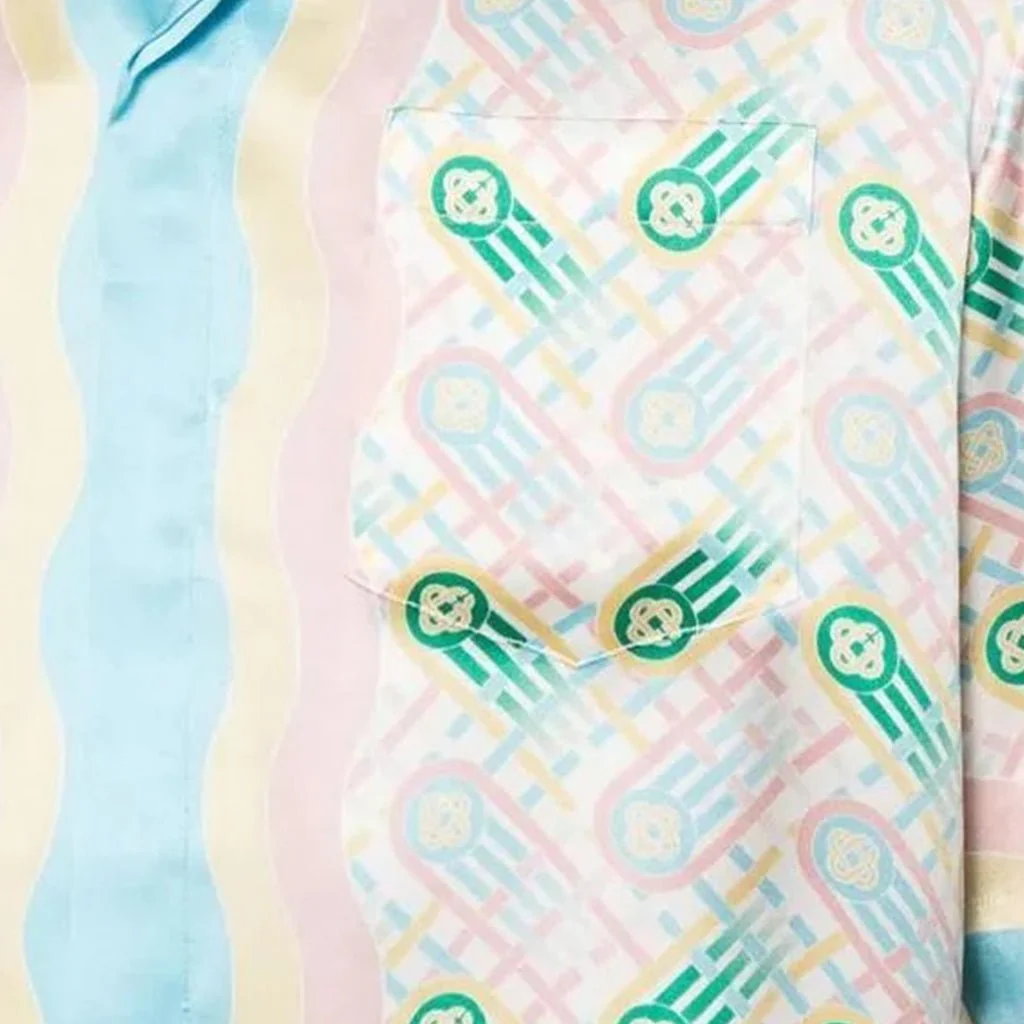 [Casablanca] Cuban Collar Short Sleeve Shirt Ping Pong Print - Image 3