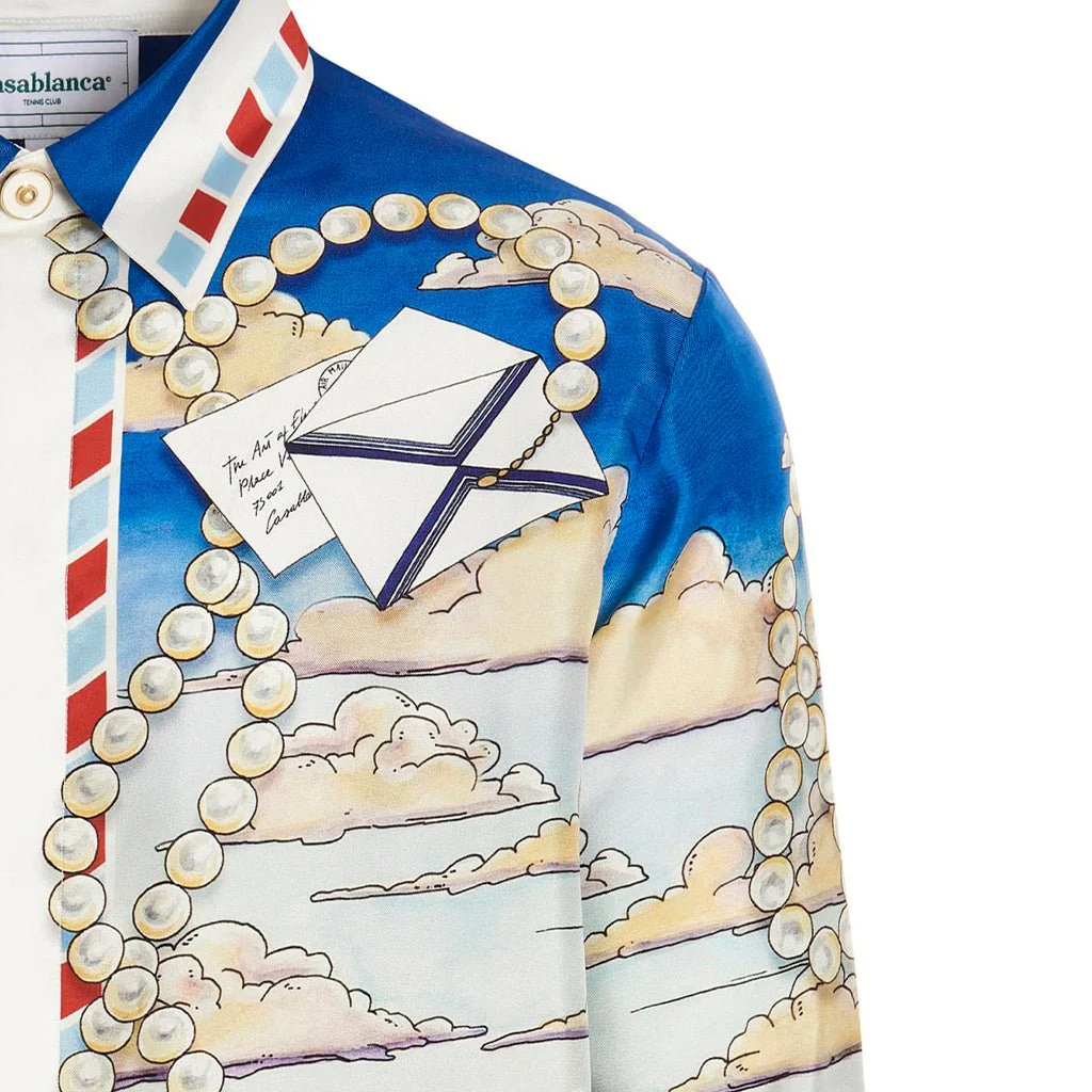 [Casablanca] Long Sleeve Silk Shirt Place Casa - Image 3