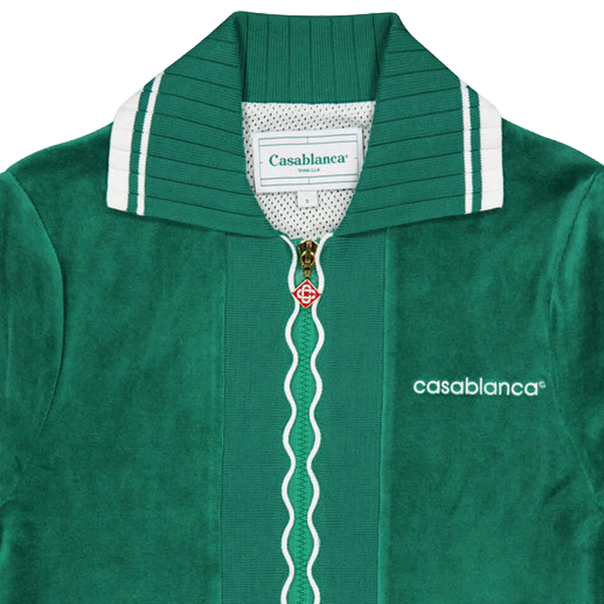 [Casablanca] Waved Rib Track Jacket Evergreen - Image 3