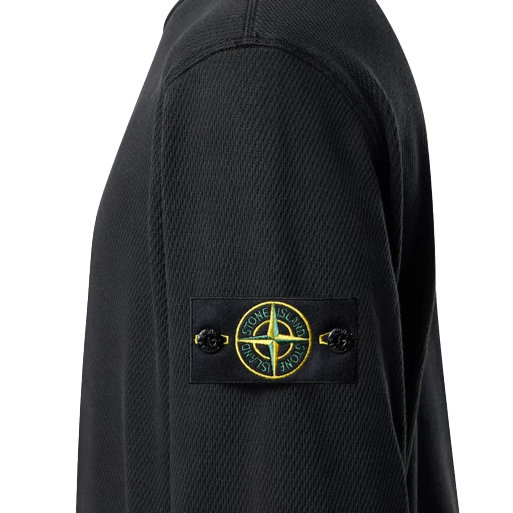 [Stone Island] Mesh Stitch Cotton Fleece Crewneck Sweatshirt - Image 3