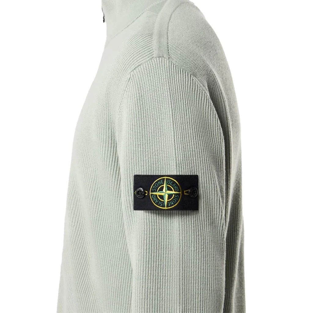 [Stone Island] Ribbed Soft Cotton Zip-Up Jumper - Image 3